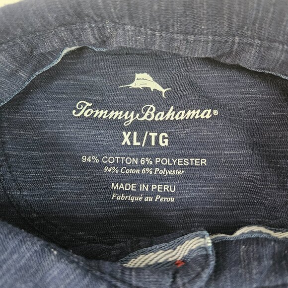 Tommy Bahama Polo Shirt Men's Size XL Blue Marlon Logo Embroidery Short Sleeve - Picture 6 of 11